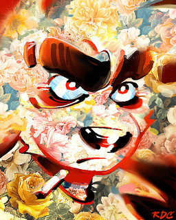 abstract_background anthro cigarette cigarette_in_mouth eyebrows floral_pattern flower half-closed_eyes male narrowed_eyes object_in_mouth plant smoking_tobacco solo thick_eyebrows rawdawgcomics stahli_(rawdawgcomics) bird_dog canid canine canis domestic_dog golden_retriever hunting_dog mammal retriever 4:5 headshot_portrait hi_res portrait
