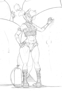 air_tank alternative_fashion anthro belly belly_expansion big_belly big_breasts boots bottomwear breast_expansion breasts clothing crop_top expansion female footwear glint glistening glistening_body group hand_on_hip hose hose_inflation hotpants huge_belly huge_breasts hyper hyper_belly hyper_breasts implied_popping inflatable inflation looking_at_viewer mean_look medium_breasts medium_butt minishorts narrowed_eyes pin_needle punk shirt shoes shorts skull_accessory small_waist solo_focus spherical_inflation spiked_boots spiked_clothing spiked_footwear spikes text text_on_clothing topwear blackfox85 midori_(blackfox85) animate_inanimate canid canine fox living_inflatable mammal graphite_(artwork) hi_res monochrome traditional_media_(artwork)