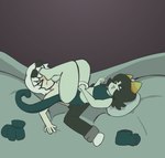 black_hair blush clothing diaper dominant dominant_female duo eyewear feet female foot_fetish foot_focus foot_on_face footwear hair horn humanoid_feet male male/female plantigrade rubbing_diaper shoes slippers submissive submissive_male sunglasses white_hair fluff_pampz homestuck ms_paint_adventures dave_strider nepeta_leijon alien animal_humanoid cat_humanoid felid felid_humanoid feline feline_humanoid human humanoid mammal mammal_humanoid troll_(homestuck) absurd_res hi_res