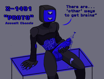 anthro bodily_fluids cum furniture genital_fluids leaking_cum machine male on_table possible_bad_ending sitting sitting_on_table solo table text x-1491 xenoborg_(ss14) vexilary space_station_14 humanoid robot robot_humanoid digital_drawing_(artwork) digital_media_(artwork) english_text shaded simple_shading