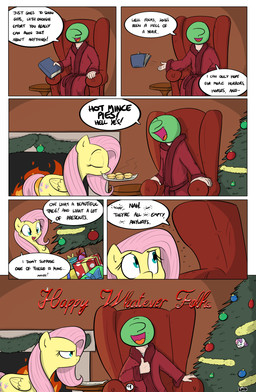?_face angry annoyed book chair christmas_tree clothing cutie_mark dessert dialogue duo feathered_wings feathers festive fire fireplace food furniture gift happy holidays inside male mean open_mouth pastry pie plant robe smile table text throwing tinsel tree wings shoutingisfun christmas friendship_is_magic hasbro my_little_pony mythology anon fluttershy_(mlp) sweetie_belle_(mlp) equid equine horse human mammal mythological_creature mythological_equine pegasus pony 2016 absurd_res comic english_text hi_res