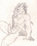 abs balls biceps claws dog-bone erection fangs horn knot looking_at_viewer male muscles nipples nude pecs penis pose presenting reptile scales scalie sheath sketch solo toned unusual_penis
Rating: Explicit
Score: 5
User: confused
Date: March 10, 2013