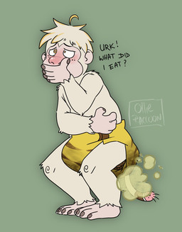 anthro bodily_fluids diaper feces genital_fluids ill male nausea pooping soiled_diaper soiling soiling_diaper solo stink_fumes stomach_ache unclean_diaper urine used_diaper using_diaper wet wet_diaper wetting wetting_diaper possumkiddo haplorhine mammal monkey primate 2024 hi_res