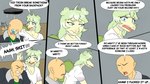 5_fingers anthro bald biped black_eyebrows blue_eyes bodily_fluids choker clenched_teeth clothed clothing comic_panel crying dialogue duo duo_in_panel eyebrows eyeless eyes_closed female fingers green_body green_clothing green_eyebrows green_hair green_scales green_shirt green_topwear grey_clothing grey_jacket grey_topwear hair hair_buns half-closed_eyes humanoid_hands jacket jewelry long_hair looking_at_another looking_forward male motion_lines narrowed_eyes necklace onomatopoeia open_clothing open_jacket open_mouth open_topwear profanity purple_choker purple_jewelry purple_necklace raised_eyebrows raised_inner_eyebrows sad scales shirt simple_background sitting solo_in_panel sound_effects speech_bubble surprised_expression tears teeth text tongue topwear upset white_clothing white_shirt white_topwear wide_eyed fuegosonic93 cavemanon_studios goodbye_volcano_high snoot_game anon_(snoot_game) stella_(gvh_beta) dinosaur human mammal ornithischian prehistoric_species reptile scalie stegosaurian stegosaurus thyreophoran 16:9 2024 4k absurd_res colored comic english_text hi_res widescreen