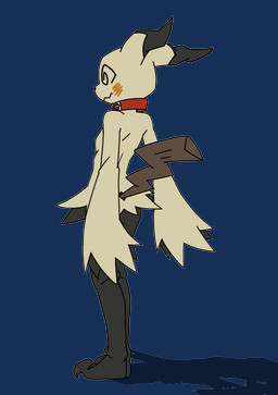 anthro biped butt collar collar_only female nude nude_anthro nude_female pokemorph simple_background solo spiral spiral_eyes standing tail yellow_body sealer4258 nintendo pokemon mimi_(sealer4258) generation_7_pokemon mimikyu pokemon_(species) 2025 absurd_res alpha_channel digital_drawing_(artwork) digital_media_(artwork) hi_res