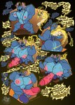 2022 3_toes 4_arms 4_fingers abs absurd_res alien antennae_(anatomy) anthro anthrofied areola arm_growth artist_logo back_markings balls balls_expansion biceps big_balls big_butt big_muscles big_pecs biped black_eyes blue_body blue_claws blue_eyes blue_fur blue_nose body_takeover brown_glans brown_nipples brown_nose butt claws clothing comic dialogue digital_drawing_(artwork) digital_media_(artwork) disney duo ear_piercing ear_ring electricity english_text erection evil_grin evil_laugh expansion experiment_(lilo_and_stitch) eyebrows feet finger_claws fingers flat_colors flexing flying fur genital_expansion genitals glans glowing gradient_background grin growth hand_on_head hand_on_pec head_markings head_tuft hi_res holding_own_penis huge_muscles huge_pecs humanoid_genitalia humanoid_penis lilo_and_stitch limb_growth logo long_tail male male/male markings mind_control multi_arm multi_limb muscle_growth muscular muscular_anthro muscular_male nipple_piercing nipples notched_ear nude occipital_markings onomatopoeia pec_expansion pecs penis penis_expansion piercing pink_areola pink_penis possession profanity purple_balls raised_eyebrow ring_piercing simple_background small_tail smile smirk smug sound_effects sparky_(lilo_and_stitch) speech_bubble standing stitch_(lilo_and_stitch) tail text thick_thighs toe_claws toes tongue tongue_out torn_clothing tuft vein veiny_balls veiny_pecs veiny_penis wolfbear303 yellow_balls yellow_body yellow_fur