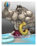 animal_pool_toy animal_swim_ring anthro arms_bent ball balls beach_ball big_balls big_bulge big_muscles big_penis bulge clothing fur genitals grey_body grey_fur holding_ball holding_beach_ball holding_object holding_pool_toy holding_swim_ring huge_balls huge_bulge huge_muscles huge_penis hyper hyper_balls hyper_bulge hyper_genitalia hyper_muscles hyper_penis inflatable legs_in_water male muscular muscular_anthro muscular_male open_mouth partially_submerged penis pool_toy smile solo submerged_legs swim_ring underwear walking walking_in_water marvolk canid canine canis inanimate_object mammal wolf 2020 4:5 absurd_res hi_res