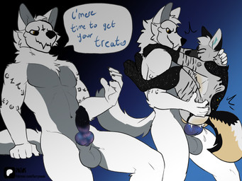 anal anal_penetration animal_genitalia animal_penis anthro balls bodily_fluids canine_genitalia canine_penis carrying_another carrying_partner cosmic_penis cum cum_in_ass cum_inside duo fur genital_fluids genitals grey_body grey_fur hair imminent_knotting knot male male/male male_penetrated male_penetrating male_penetrating_male multicolored_body penetration penis pushing_down runes sex sheath size_difference star two_tone_body white_body white_fur mintyambitions asylumcursed canid canine canis mammal skulldog_(species) 4:3 absurd_res hi_res