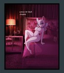 anthro bed breasts female furniture looking_at_viewer nipples nude smile solo goatmystic metro-goldwyn-mayer tom_and_jerry toodles_(springtime_for_thomas) toodles_galore domestic_cat felid feline felis mammal