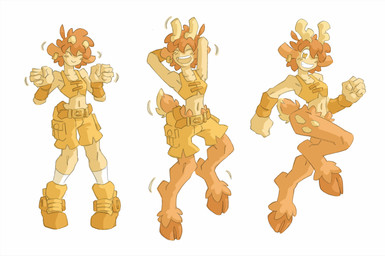 base_one_layout basic_sequence blush bottomless bottomwear breasts clothed clothing ear_piercing female footwear growth hair happy hooves horn linear_sequence looking_at_viewer navel one_row_layout open_mouth pants piercing shoes short_hair simple_background smile solo species_transformation standing tail tail_growth three_frame_image three_frame_sequence transformation transformation_sequence white_background hukeng deer human mammal satyr 2018 hi_res sequence