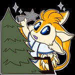 4_ears anthro black_sclera blue_clothing blue_eyes chibi christmas_tree clothing decorating feather_hair feathered_wings feathers hair hanging_stars holidays male multi_ear open_mouth orange_body orange_feathers orange_hair orange_tail orange_wings outline plant pseudo_hair purple_mouth robe simple_background solo tail transparent_background tree white_body white_clothing white_fangs white_feathers white_inner_ear white_outline white_robe white_wings winged_arms wings miffix christmas ravashi_(dynnie) avali avian 2022 alpha_channel hi_res male_(lore)