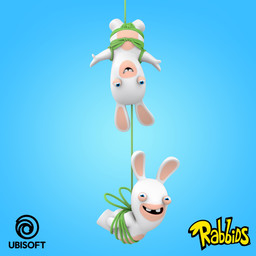 ambiguous_anthro ambiguous_gender anthro bikini blue_background blue_eyes bound buckteeth clothed clothed_anthro clothed_female clothing duo featureless_legs female female_anthro fully_clothed fully_clothed_anthro fully_clothed_female fur green_bikini green_clothing green_swimwear half-closed_eyes light logo long_ears looking_at_another looking_at_viewer midriff mitten_hands multicolored_body narrowed_eyes no_eyebrows noseless nude_ambiguous nude_anthro open_mouth open_smile rope short_legs simple_background smile smiling_at_another smiling_at_viewer straight_arms swimwear tan_body tan_eyelids tan_inner_ear tan_skin teeth two-piece_swimsuit two_tone_body white_body white_fur jean-baptiste_raimbault raving_rabbids rayman_(series) ubisoft lagomorph mammal rabbid 1:1 2021 3d_(artwork) absurd_res adobe_photoshop_(artwork) autodesk_maya_(artwork) colored digital_media_(artwork) english_description hi_res lighting official_art shaded