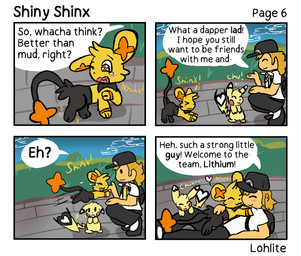 4_panel_comic baseball_cap biped black_body black_fur blush bodily_fluids clothed clothing crying dialogue eyes_closed female feral fur group hat headgear headwear heart_(marking) heart_symbol male markings motion_lines open_mouth orange_eyes orange_markings outside page_number pokemon_speak quadruped side_view smile sparkles speech_bubble standing tears tears_of_joy text trio yellow_body yellow_fur lohlite nintendo pokemon lithium_(lohlite) logan_(lohlite) nitelite_(lohlite) generation_1_pokemon generation_4_pokemon human mammal pikachu pokemon_(species) shinx shiny_pokemon 2023 artist_name character_name colored comic english_text trans_(lore) trans_man_(lore)