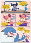 aaron_schmit absurd_res anthro blush clefairy clothed clothing comic dialogue electronics english_text fake_nails female generation_1_pokemon generation_3_pokemon heart_symbol hi_res larger_male lipstick makeup male manicure nintendo phone pokemon pokemon_(species) sableye size_difference skitty smaller_female text tinder_skitty tinder_skitty_(series) tinder_wailord wailord
