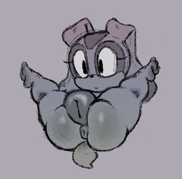 anthro anus big_butt butt female genitals loli nude plump_labia solo spread_legs spreading thick_thighs vulva wide_hips young young_anthro young_female naughtymoff sega sonic_the_hedgehog_(series) cream_the_rabbit lagomorph leporid mammal rabbit monochrome