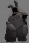 anthro balls belly big_balls big_penis bow_tie erection genitals grey_background humanoid_genitalia humanoid_penis looking_at_viewer machine male missing_arm musclegut muscular navel nipples nude penis red_eyes simple_background solo teeth text locitony five_nights_at_freddy's five_nights_at_freddy's_2 scottgames withered_bonnie_(fnaf) animatronic lagomorph leporid mammal rabbit robot english_text greyscale hi_res monochrome