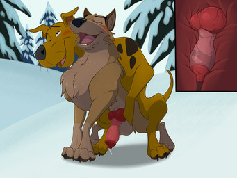 anal anal_canal anal_knotting anal_penetration animal_genitalia animal_penis balls canine_genitalia canine_penis cutaway duo erection feral feral_on_feral genitals internal internal_anal knot knotted_penis knotting looking_pleasured male male/male male_penetrated male_penetrating male_penetrating_male outside outside_sex penetration penis sex snow mcfan amblin_entertainment balto_(series) hanna-barbera scooby-doo_(series) universal_studios balto scooby-doo canid canine canis domestic_dog great_dane hybrid mammal mastiff molosser wolf wolfdog 2023 4:3 crossover hi_res