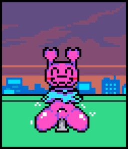 ^w^ armless black_border border female happy solo starrynights08 deltarune undertale_(series) darkner humanoid virovirokun tagme