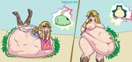 5_fingers abdominal_bulge after_vore areola armor before_and_after belly belly_folds big_belly big_breasts biped blonde_hair blorp boots bottomless bottomless_female bottomless_humanoid breasts brown_boots brown_clothing brown_footwear clothed clothing countershading crown deep_navel dress eyelashes female female_humanoid female_pred finger_in_mouth fingers footwear front_view fur gem green_body green_emanata green_fur green_text groan group hair headgear high_heeled_boots high_heels huge_belly humanoid_pointy_ears kissy_face light_body light_skin long_hair lying mostly_nude mostly_nude_female mostly_nude_humanoid navel nipples on_front outside overweight pink_areola pink_clothing pink_dress pink_nipples pointy_ears possession princess pupils red_eyes red_gem red_tongue royalty shadow shoes shoulder_pads slosh sloshing_belly sound_effect_variant sound_effects standing tan_body tan_countershading teeth text thick_thighs three-quarter_view tiara tongue topless topless_female topless_humanoid triforce triforce_print vambrace vore white_clothing white_dress white_pupils yellow_armor maniacalfork nintendo pokemon super_smash_bros. super_smash_bros._ultimate the_legend_of_zelda princess_zelda generation_1_pokemon generation_3_pokemon gulpin humanoid hylian pokemon_(species) snorlax 2019 absurd_res artist_name colored digital_drawing_(artwork) digital_media_(artwork) english_description english_text full-length_portrait hi_res portrait shaded three-quarter_portrait