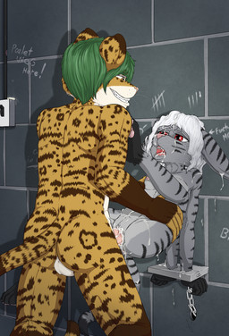 age_difference anthro bodily_fluids bound cum cum_in_vagina cum_inside cum_on_face duo female forced genital_fluids male male/female penetration rape sex sex_slave slave tears vaginal vaginal_penetration young poulet-7 lina_(krisprowler) domestic_cat felid feline felis jaguar mammal pantherine 2016