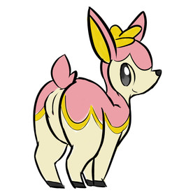 anus butt female feral fur genitals grey_eyes looking_at_viewer pink_body pink_fur presenting simple_background smile solo standing tan_body tan_fur vulva white_background unknown_artist nintendo pokemon deer deerling generation_5_pokemon mammal pokemon_(species) spring_deerling hi_res