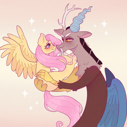 1_horn 3_fingers age_difference anthro antlers black_mane blue_eyes blue_horn blue_wings blush blush_lines brown_body brown_fur carrying_another closed_smile cloven_hooves duo eye_contact eyebrows feathered_wings feathering feathers female female_feral feral fingers fluffy_ears fur gradient_background grey_body grey_fur happy hooves horn larger_anthro larger_male lidded_eyes light long_fangs long_horn long_mane long_neck long_tail looking_at_another male male/female male_anthro mane mouth_closed multicolored_body multicolored_fur nude nude_anthro nude_female nude_male older_anthro older_male pink_eyebrows pink_hooves pink_mane quadruped short_mane simple_background size_difference slim_anthro slim_male smaller_female smaller_feral smile smiling_at_another smiling_at_each_other spread_wings tail talon_hands tan_background text thick_eyebrows unguligrade white_antlers white_eyebrows wings yellow_body yellow_eyes yellow_fur yellow_wings younger_female younger_feral suzeart friendship_is_magic hasbro my_little_pony mythology discord_(mlp) fluttershy_(mlp) chimera draconequus equid equine horse mammal mythological_creature mythological_equine pegasus pony 1:1 2025 artist_name colored digital_drawing_(artwork) digital_media_(artwork) english_description hi_res lighting shaded
