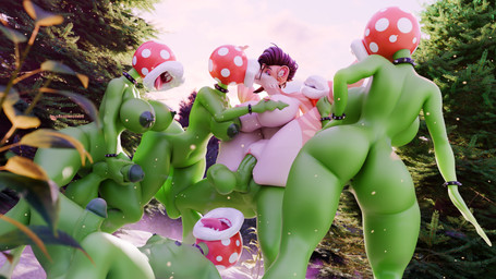 anthro anus big_butt breast_squish breasts butt female female/female forest from_behind_position full_nelson full_nelson_(legs_held) genitals group intersex kiss_on_lips kissing male male/female masturbation nipple_piercing nipples nude outside outside_sex piercing plant sex squish thick_thighs tongue tongue_out tree vulva dododragon56 mario_bros nintendo toofer elemental_creature felid feline flora_fauna mammal piranha_plant prehistoric_species saber-toothed_tiger 16:9 3d_(artwork) 4k absurd_res blender_(artwork) blender_cycles_(artwork) digital_media_(artwork) hi_res widescreen