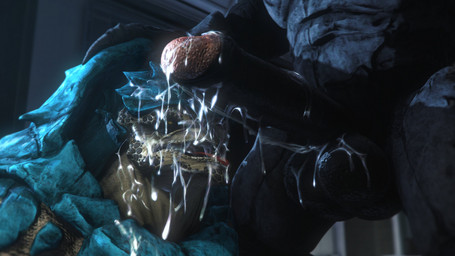 4_balls after_sex balls big_penis bodily_fluids cum cum_drip cum_everywhere cum_in_mouth cum_inside cum_on_balls cum_on_chest cum_on_face cum_on_neck cum_on_penis cum_on_tongue cum_string dripping duo erection foreskin genital_fluids genitals hand_on_back humanoid_genitalia humanoid_penis kneeling male male/male messy multi_balls multi_genitalia muscular muscular_male nude open_mouth partially_retracted_foreskin penis solo_focus standing tongue tongue_out yellow_eyes rooking bioware electronic_arts mass_effect jextor_(rooking) alien krogan 16:9 3d_(artwork) absurd_res digital_media_(artwork) hi_res source_filmmaker_(artwork) widescreen