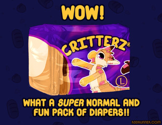 abdl diaper diaper_package male purple_eyes solo tan_body text r3drunner mythology toast_(r3drunner) animate_inanimate avian diaper_creature gryphon mythological_avian mythological_creature english_text