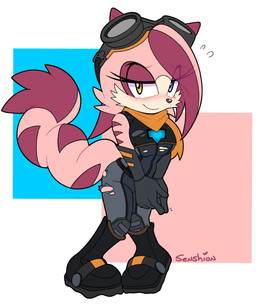 anthro blush clothing cosplay eyewear female goggles looking_at_viewer solo tail torn_clothing senshion ratchet_and_clank sony_corporation sony_interactive_entertainment ace_the_lemur rivet_(ratchet_and_clank) lemur mammal primate strepsirrhine 2025 absurd_res hi_res