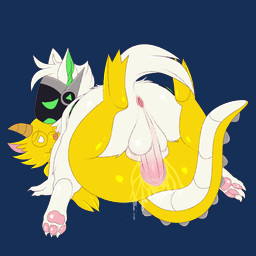 anal anal_penetration anthro anus balls bodily_fluids butt butt_focus claws cum cum_in_ass cum_inside duo fur genital_fluids genitals hair happy horn machine male male/male male_penetrated male_penetrating male_penetrating_male nude open_mouth penetration penile penile_penetration penis penis_in_ass protogen_visor screen screen_face sex smile tail thick_thighs kungishi mythology cuernos_da_dragon tunrix_(lyncario) dragon mammal mythological_creature mythological_scalie protogen scalie 1:1 alpha_channel digital_media_(artwork) hi_res