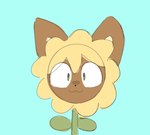 :3 big_eyes blinking brown_body brown_fur cute_fangs fangs female flower fur gesture green_eyes looking_at_viewer open_mouth open_smile plant simple_background smile solo teeth waving waving_at_viewer conditional_dnp sodanalan1998 undertale undertale_(series) averi_(fiddleafox) flowey_the_flower canid canine canis elemental_creature flora_fauna flower_creature fox mammal animated digital_media_(artwork) grandfathered_content short_playtime