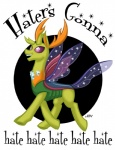 feral gem horn insect_wings male purple_eyes solo sparkles text wings texasuberalles friendship_is_magic hasbro haters_gonna_hate my_little_pony thorax_(mlp) arthropod changeling 2016 english_text reaction_image