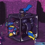 balls bound corruption genitals horn hypnosis latex male mind_control penile penis penis_milking tail vacuum_cube visor trapknight mythology kuromaru dragon goo_creature living_latex mythological_creature mythological_scalie scalie 1:1 hi_res tagme