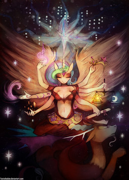 2014 anthro anthrofied antler breasts cleavage clothed clothing crown discord_(mlp) draconequus earth equine eyes_closed female friendship_is_magic gem glowing horn magic mammal moon my_little_pony navel necklace princess_celestia_(mlp) rock scale scroll sitting sparkles star sun winged_unicorn wings zero-sum
Rating: Safe
Score: 13
User: 2DUK
Date: March 14, 2014