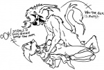 anthro anthro_on_anthro black_and_white bound breasts canid canine clothing david_hopkins dialogue drip_(jack) duo english_text fara_phoenix female forced fox genitals hogtied jack_(webcomic) male male/female mammal monochrome murid murine nintendo nipples nude penis profanity rape rat rodent sex star_fox tail text undressing