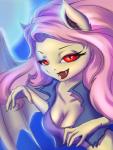 anthro breasts clothing fangs female solo teeth wings prisma6 friendship_is_magic hasbro my_little_pony fluttershy_(mlp) bat_pony equid equine mammal vampire hi_res