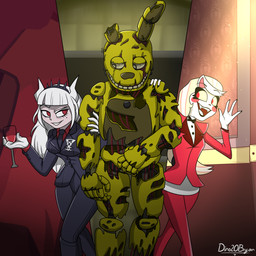4_fingers 5_fingers anthro black_clothing black_suit blonde_hair business_suit clothing container crown cup damaged drinking_glass exposed_endoskeleton female fingers glass glass_container glass_cup group hair headgear horn machine male markings mole_(marking) occult_symbol pale_skin red_clothing red_eyes red_suit sigil sigil_of_lucifer suit symbol tiara trio white_body white_hair white_skin wine_glass yellow_body dino20bryan five_nights_at_freddy's five_nights_at_freddy's_3 hazbin_hotel hellaverse helltaker scottgames charlie_morningstar lucifer_(helltaker) springtrap_(fnaf) william_afton_(fnaf) animatronic demon horned_humanoid humanoid lagomorph leporid mammal rabbit robot undead 1:1 2022 absurd_res crossover digital_media_(artwork) hi_res signature