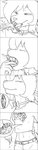 ambiguous_gender anthro anthro_pred bodily_fluids breasts collar duo extreme_size_difference female female_pred feral feral_prey inside_stomach internal larger_pred medium_breasts midriff navel neck_bulge oral_vore organs size_difference smaller_prey stomach stomach_acid swallowing vore wings that_kei_guy nintendo pokemon fan_character kami_(brandon-fox) felid feline generation_6_pokemon mammal meowstic pokemon_(species) comic digital_media_(artwork) hi_res long_image monochrome tall_image