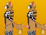 animal_print animal_print_thigh_highs anthro balls bulge clothing cow_print cow_print_armwear cow_print_thigh_highs genitals jockstrap legwear male pattern_clothing pattern_legwear pattern_thigh_highs penis shirt sleeves solo stockings tank_top thigh_highs topwear underwear rileymorningstar corey_coyote canid canine canis coyote mammal absurd_res hi_res