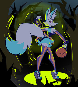 anthro arm_warmers armwear black_clothing black_panties black_underwear blue_body blue_fur bottomwear breasts clothed clothed_anthro clothed_female clothing collar corset dress female fluffy fluffy_tail footwear fur holidays lamp lantern latex latex_arm_warmers latex_armwear latex_clothing latex_legwear latex_thigh_highs legwear lingerie looking_at_viewer multicolored_body multicolored_fur panties purple_eyes shoes skirt sneakers solo tail thigh_highs topwear two_tone_body two_tone_fur underwear upskirt white_body white_fur aygee halloween dow_(aygee) canid canine fox mammal