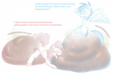 aroused aroused_smile big_diaper blush bottomwear clothing cutie_mark dialogue diaper diaper_on_face duo excessive_feces feces female feral flying hooves huge_diaper hyper hyper_feces hyper_soiling looking_pleasured onomatopoeia scatplay soiling sound_effects standing stink_cloud talking_to_another text tongue tongue_out underwear krinklymay friendship_is_magic hasbro my_little_pony pinkie_pie_(mlp) rainbow_dash_(mlp) equid equine horse mammal pony english_text