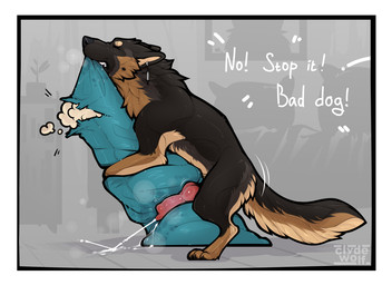 anatomically_correct anatomically_correct_genitalia anatomically_correct_penis animal_genitalia animal_penis bite black_body black_fur bodily_fluids border brown_body brown_fur canine_genitalia canine_penis claws cum cumshot dialogue digitigrade ear_piercing ear_ring ejaculation erection eyes_closed feet feral fur genital_fluids genitals grinding hindpaw knot knotted_penis male male_feral masturbation offscreen_character orgasm orgasm_face paws penile penile_masturbation penis piercing pillow pillow_bite pillow_humping quadruped ring_piercing side_view solo text toe_claws white_border clyde_wolf nathan_(yourstandardmutt) canid canine canis domestic_dog german_shepherd herding_dog mammal pastoral_dog english_text