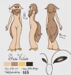 black_eyes brown_body brown_fur butt cigarette eyewear female flat_chested fur glasses neck_tuft nude smoking solo text tuft feretta tale_of_tails sha_vida avian barn_owl bird owl tyto tytonid digital_media_(artwork) english_text hi_res