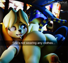 anthro big_butt blue_hair blush butt car car_interior clothed clothing duo female fur hair inside_car inside_vehicle markings nude pawpads paws ring_(marking) ringed_tail striped_markings striped_tail stripes tail tail_markings text vehicle yellow_body yellow_fur sashacakes highwizard_(modeler) zy0n7_(modeler) animal_crossing bmw he_wants_to_order nintendo ankha_(animal_crossing) isabelle_(animal_crossing) canid canine canis domestic_cat domestic_dog felid feline felis mammal 2022 3d_(artwork) digital_media_(artwork) english_text hi_res meme