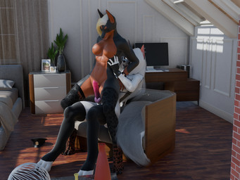 anthro chair clothing computer computer_mouse desk duo electronics female floor furniture genitals gynomorph gynomorph/female inside intersex intersex/female knot lace legwear modern_architecture nude nude_anthro officer on_chair penis purple_knot purple_penis skylight stockings table wood wood_floor wood_furniture blacklya blacklya_(modeler) samzan_(modeler) apple_inc. apple_macintosh hellaverse helluva_boss imac mythology loona_(helluva_boss) officer_vixen canid canid_demon canine canis demon dobermann domestic_dog hellhound mammal mythological_canine mythological_creature pinscher 3d_(artwork) 4:3 digital_media_(artwork) hi_res