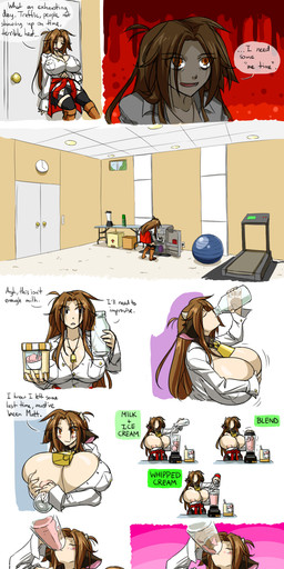 big_breasts breast_expansion breasts brown_hair collar door duo expansion female hair huge_breasts hyper hyper_breasts inside male milk nipples speech_bubble text sepiascribe meushi_mattie_(matsu-sensei) mutt_matt_(matsu-sensei) animal_humanoid bovid bovid_humanoid bovine bovine_humanoid humanoid mammal mammal_humanoid 2012 absurd_res english_text hi_res long_image sequence tall_image