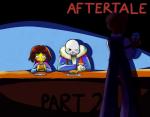 aftertale animated_skeleton bone burger chara_(undertale) comic container cup dialogue english_text fire food frisk_(undertale) grillby grin hi_res human humanoid ice ketchup loverofpiggies male mammal not_furry plate sans_(undertale) skeleton smile teeth text undead undertale undertale_(series)