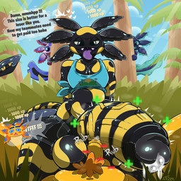 anthro attribute_theft big_penis black_body black_skin blue_sclera bodily_fluids bottomwear clothing crop_top dialogue dripping external_gills fangs foreskin frottage genital_fluids genital_growth genitals genitals_shrinking gills green_sclera growth half-closed_eyes huge_penis humanoid_genitalia humanoid_penis multicolored_body multicolored_skin narrowed_eyes open_mouth open_smile outdoor_nudity outside_sex penile penis penis_growth penis_shrinking penises_touching pink_body pink_skin precum precum_drip precum_string pubes sex shirt shorts size_theft smile smirk smug smug_face solo_focus speech_bubble teeth text tongue tongue_out topwear two_tone_body two_tone_skin wide_eyed yellow_body yellow_skin mrt0ony dc_comics epic_games fortnite axo_(fortnite) amphibian aquatic axolotl mole_salamander salamander 1:1 absurd_res english_text hi_res