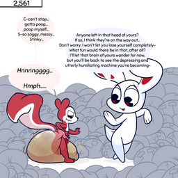 anthro balled_up_diaper clothed clothing diaper diaper_only duo feces fur male mental_regression pooping soiled_diaper soiling soiling_diaper speech_bubble tail text topless unclean_diaper used_diaper using_diaper wearing_diaper vladigaunt chikn_nuggit hawt_saus_(chikn_nuggit) iscream_(chikn_nuggit) lagomorph leporid mammal rabbit rodent sciurid tree_squirrel 1:1 comic digital_media_(artwork) english_text hi_res nonbinary_(lore)